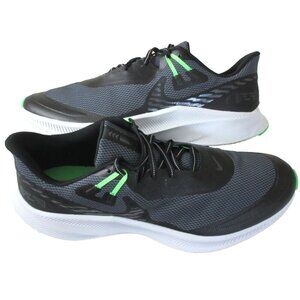 Nike Men's Quest 3 Shield Weatherized Running Shoes Black Grey Green Sizes NIB